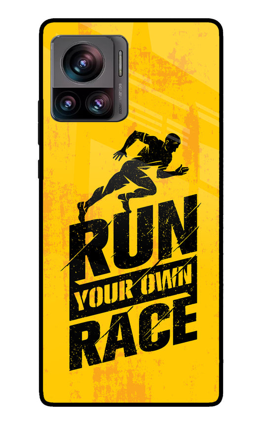 Run Your Own Race Moto Edge 30 Ultra Glass Case