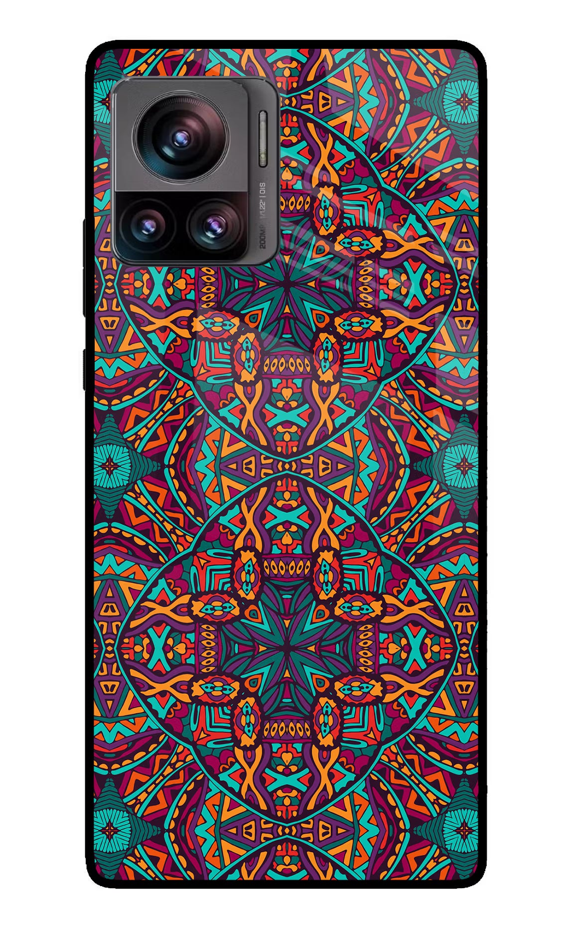 Colour Mandala Moto Edge 30 Ultra Glass Case Back Cover by Casekaro