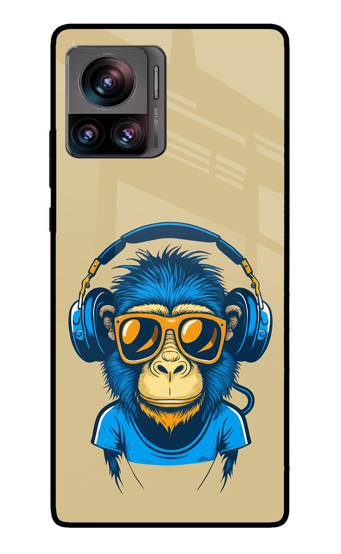 Monkey Headphone Moto Edge 30 Ultra Glass Case