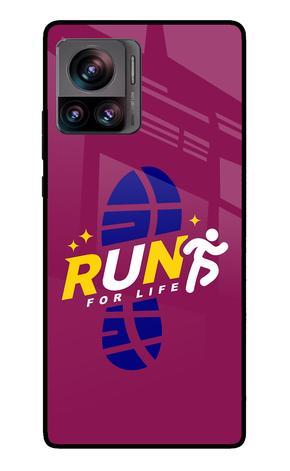 Run for Life Moto Edge 30 Ultra Glass Case