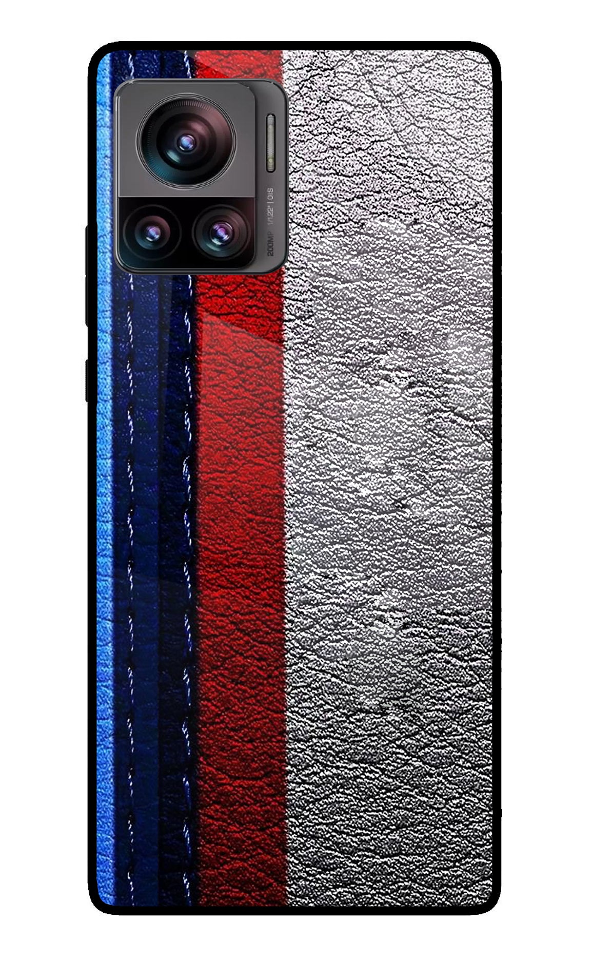 BMW Stripes Moto Edge 30 Ultra Glass Case