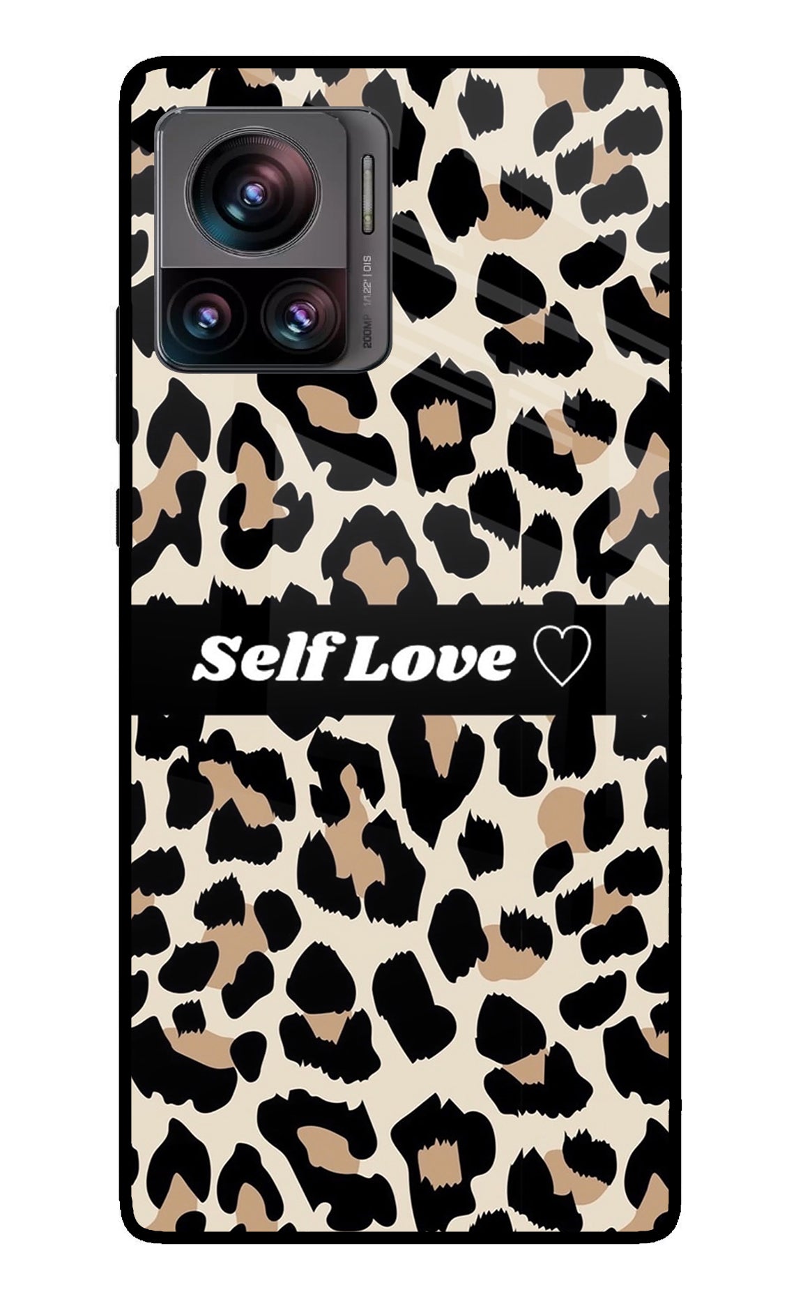 Leopard Print Self Love Moto Edge 30 Ultra Glass Case