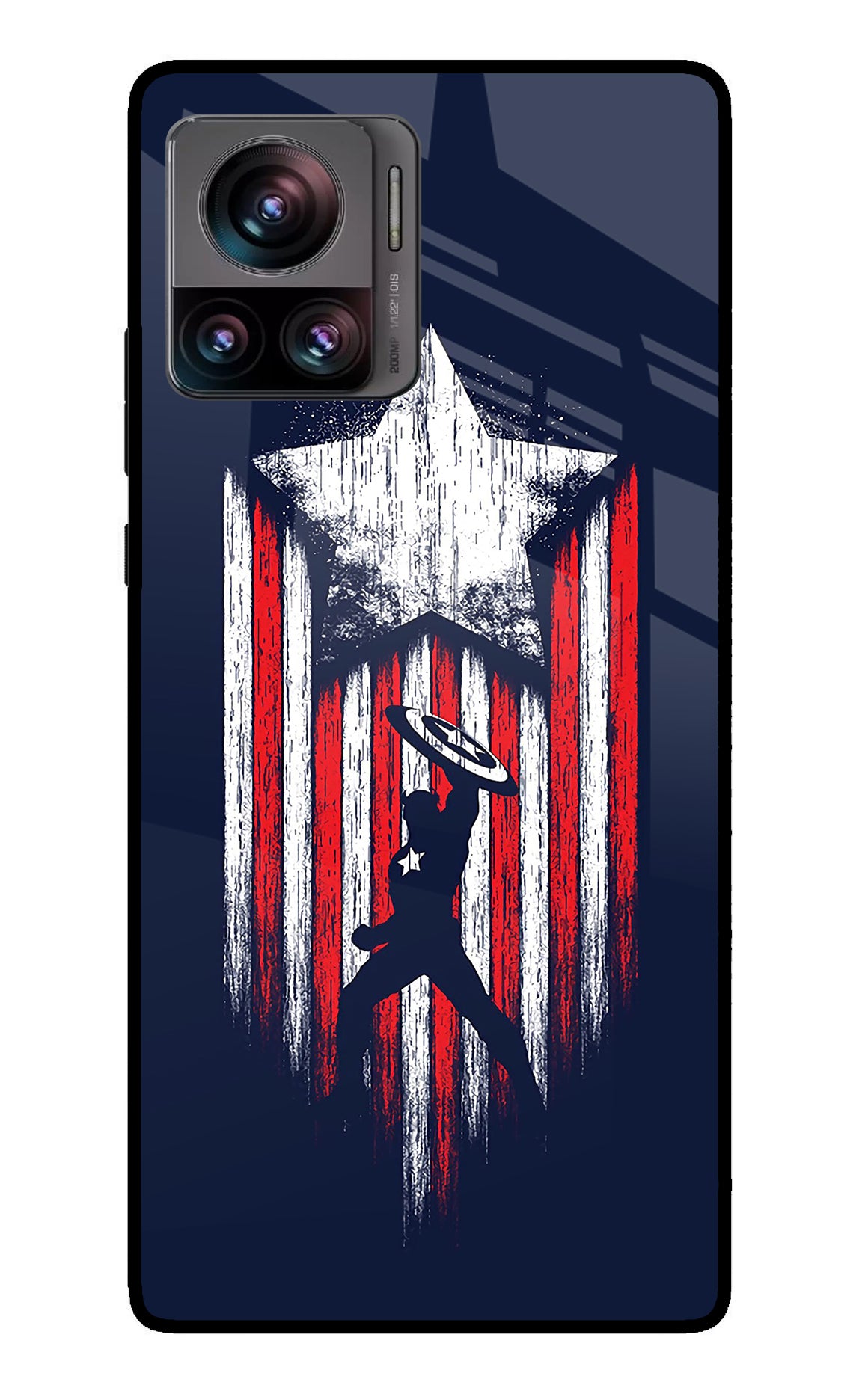 Captain America Marvel Art Moto Edge 30 Ultra Glass Case