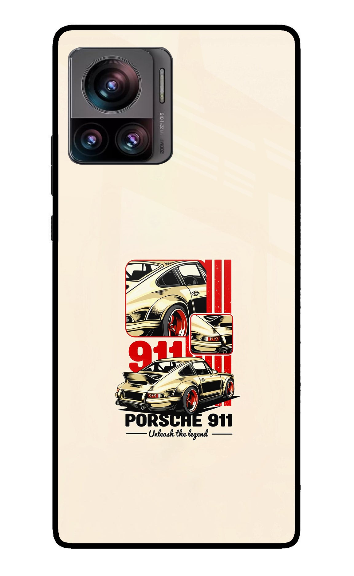 Classic Porsche 911 Moto Edge 30 Ultra Glass Case