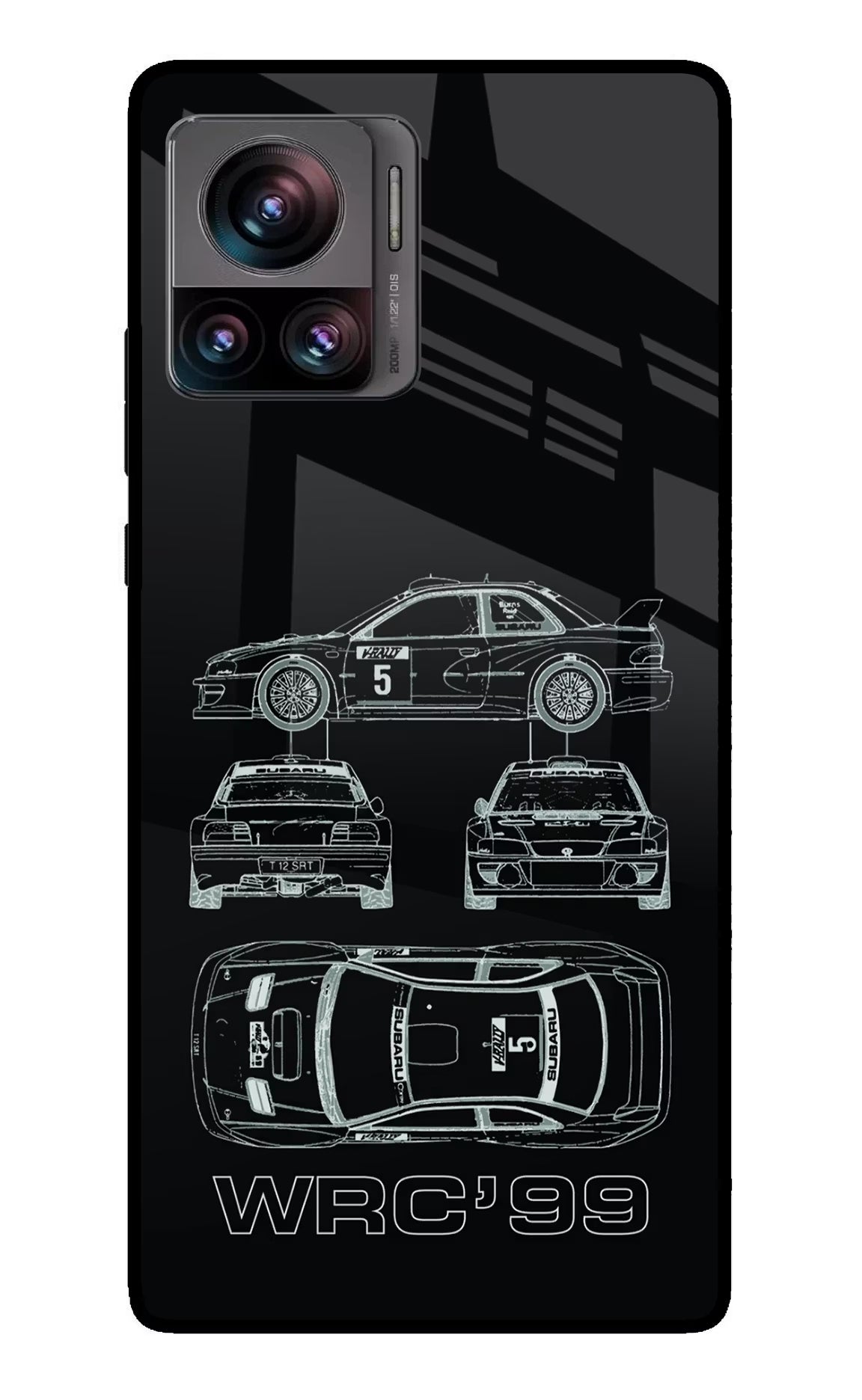 WRC'99 Moto Edge 30 Ultra Glass Case Back Cover by Casekaro