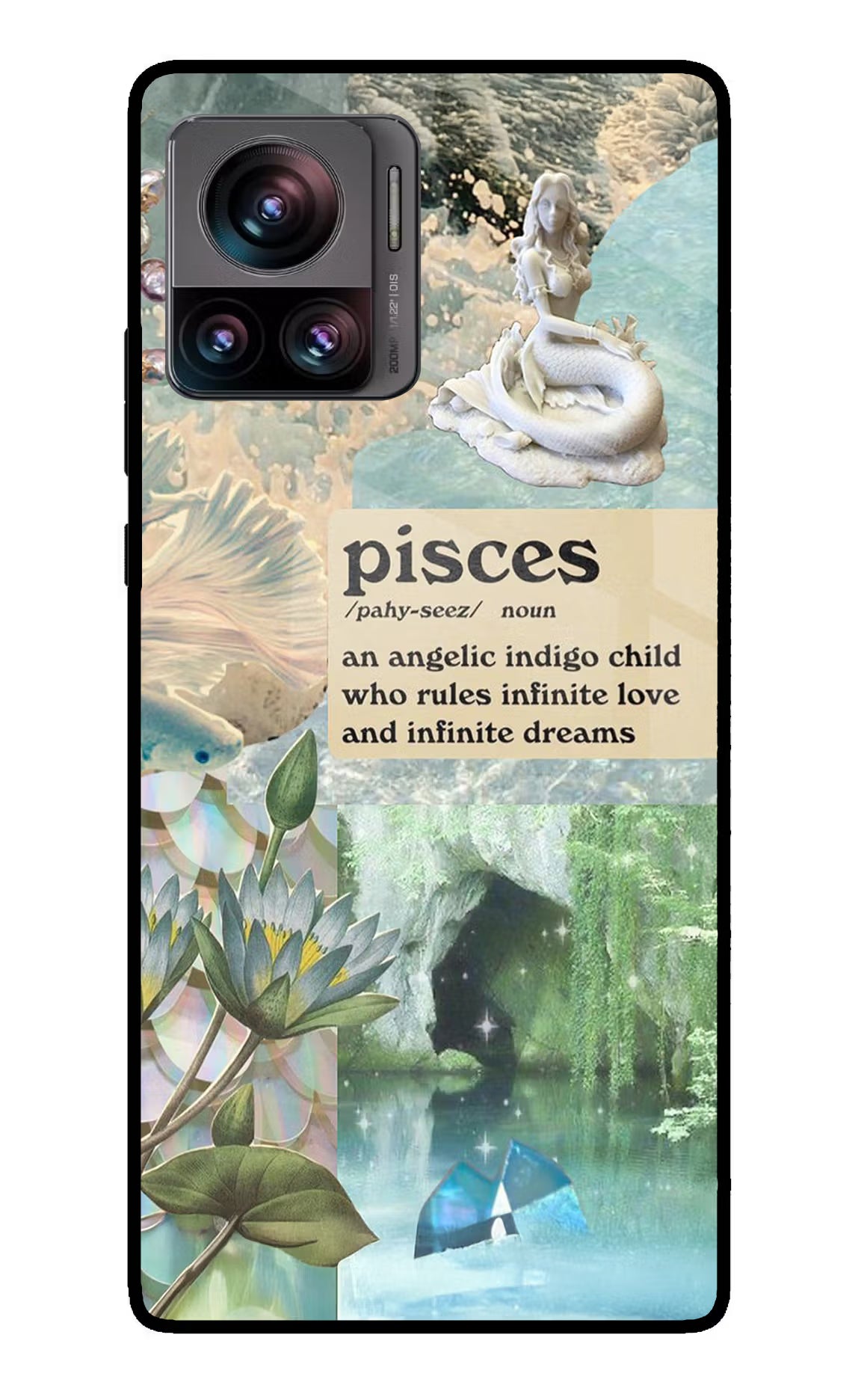 Pisces Zodiac Moto Edge 30 Ultra Glass Case Back Cover by Casekaro