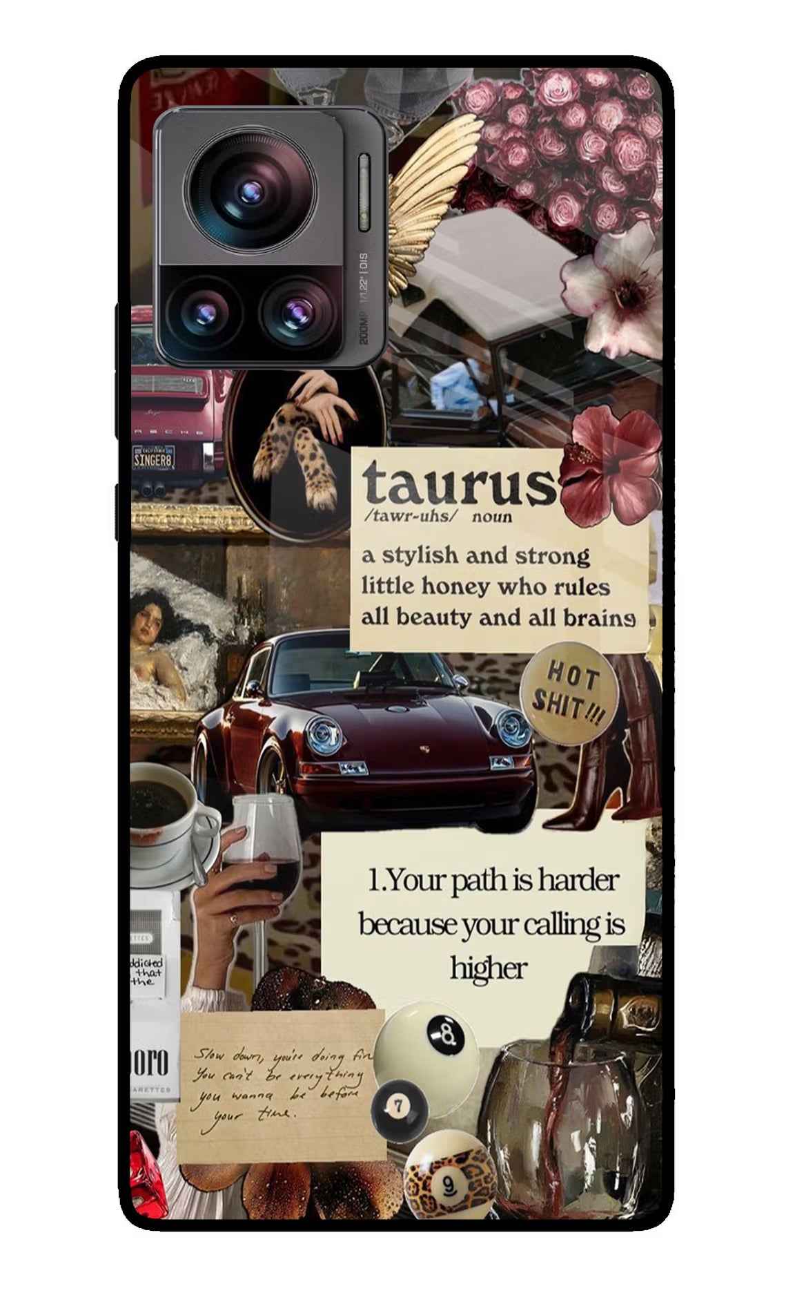 Taurus Zodiac Moto Edge 30 Ultra Glass Case Back Cover by Casekaro