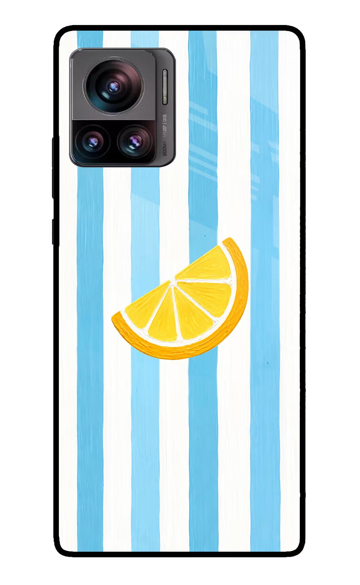 Summer Lemon Moto Edge 30 Ultra Glass Case Back Cover by Casekaro