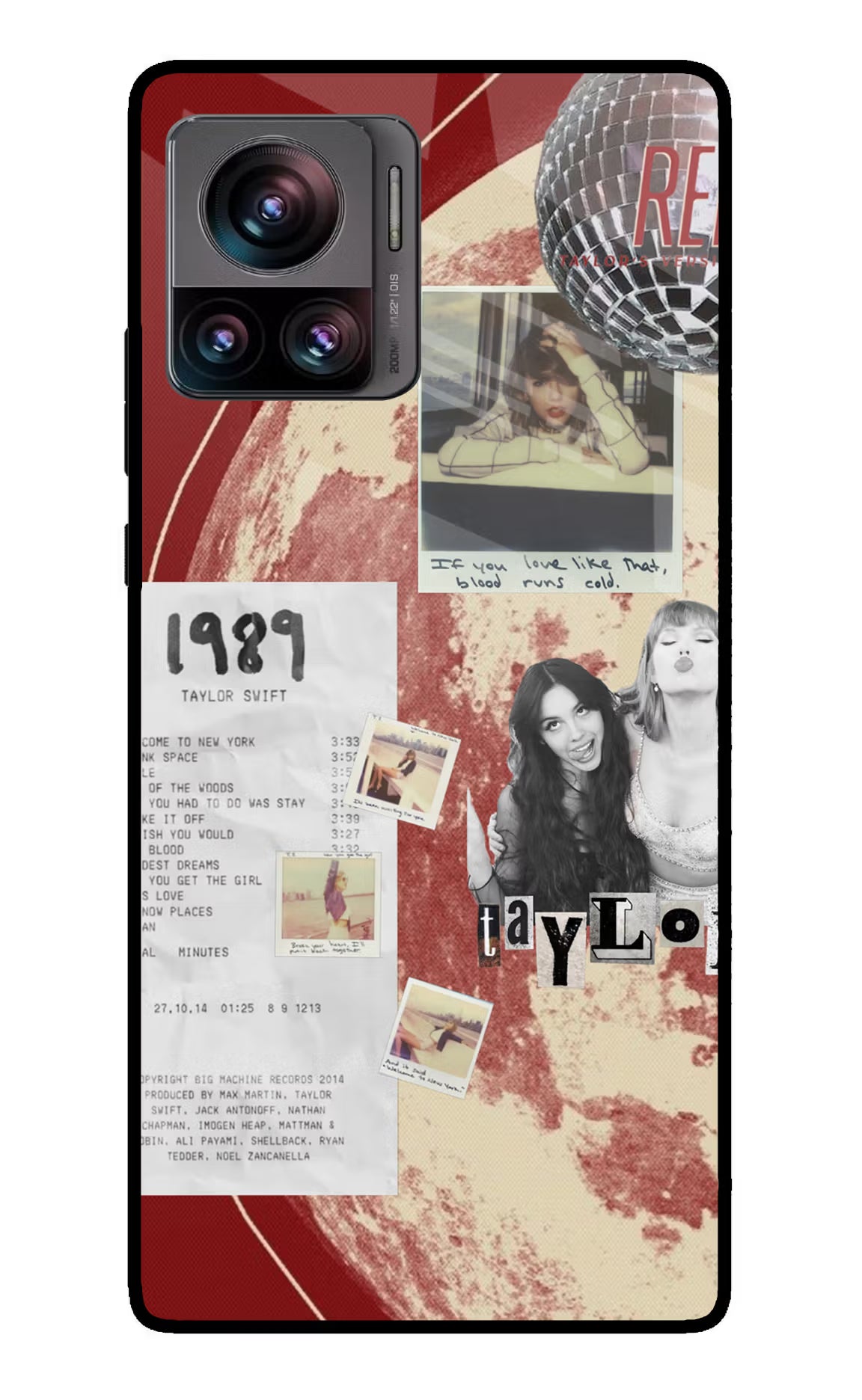 Taylor Swift Moto Edge 30 Ultra Glass Case
