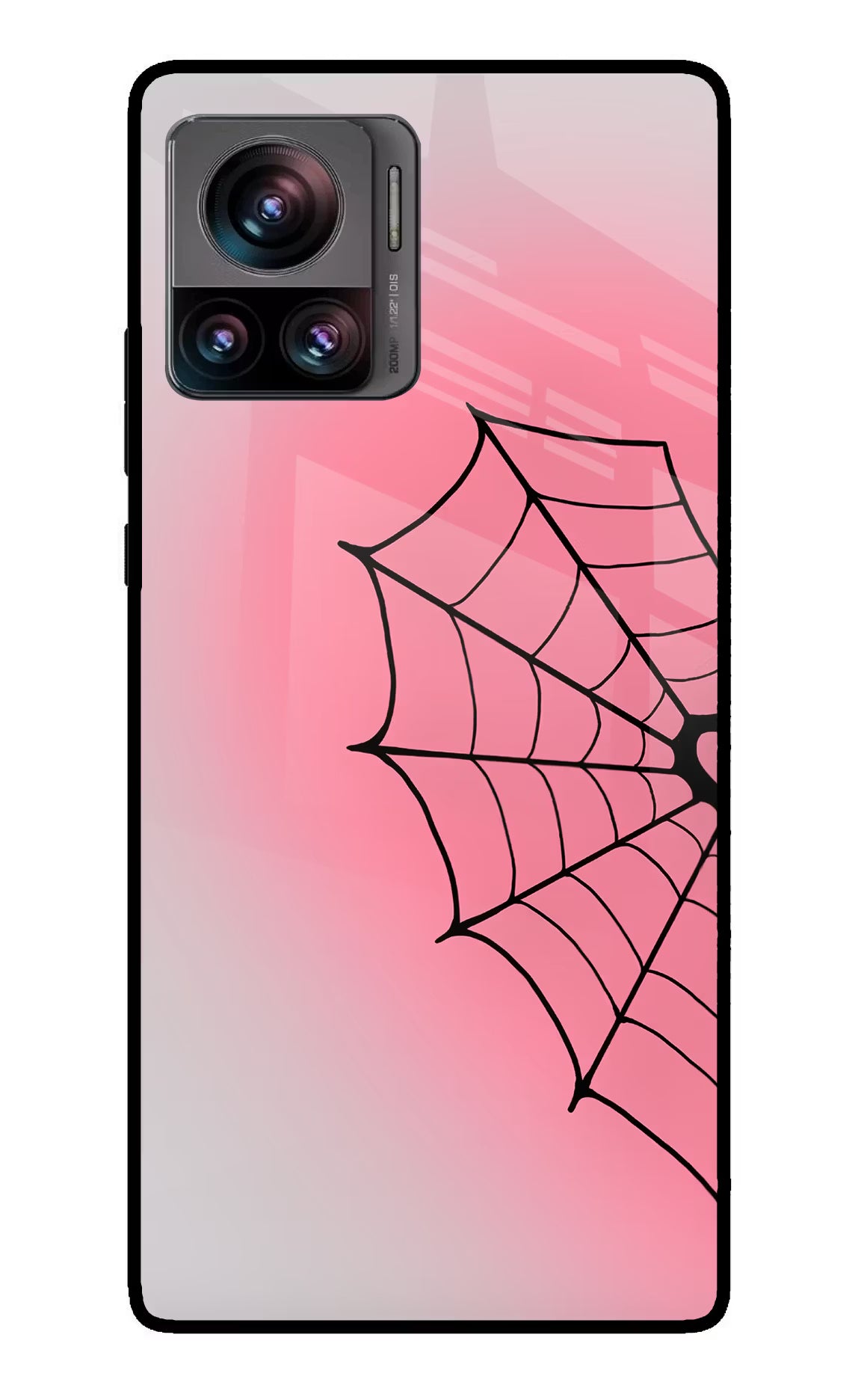 Pink Web Moto Edge 30 Ultra Glass Case
