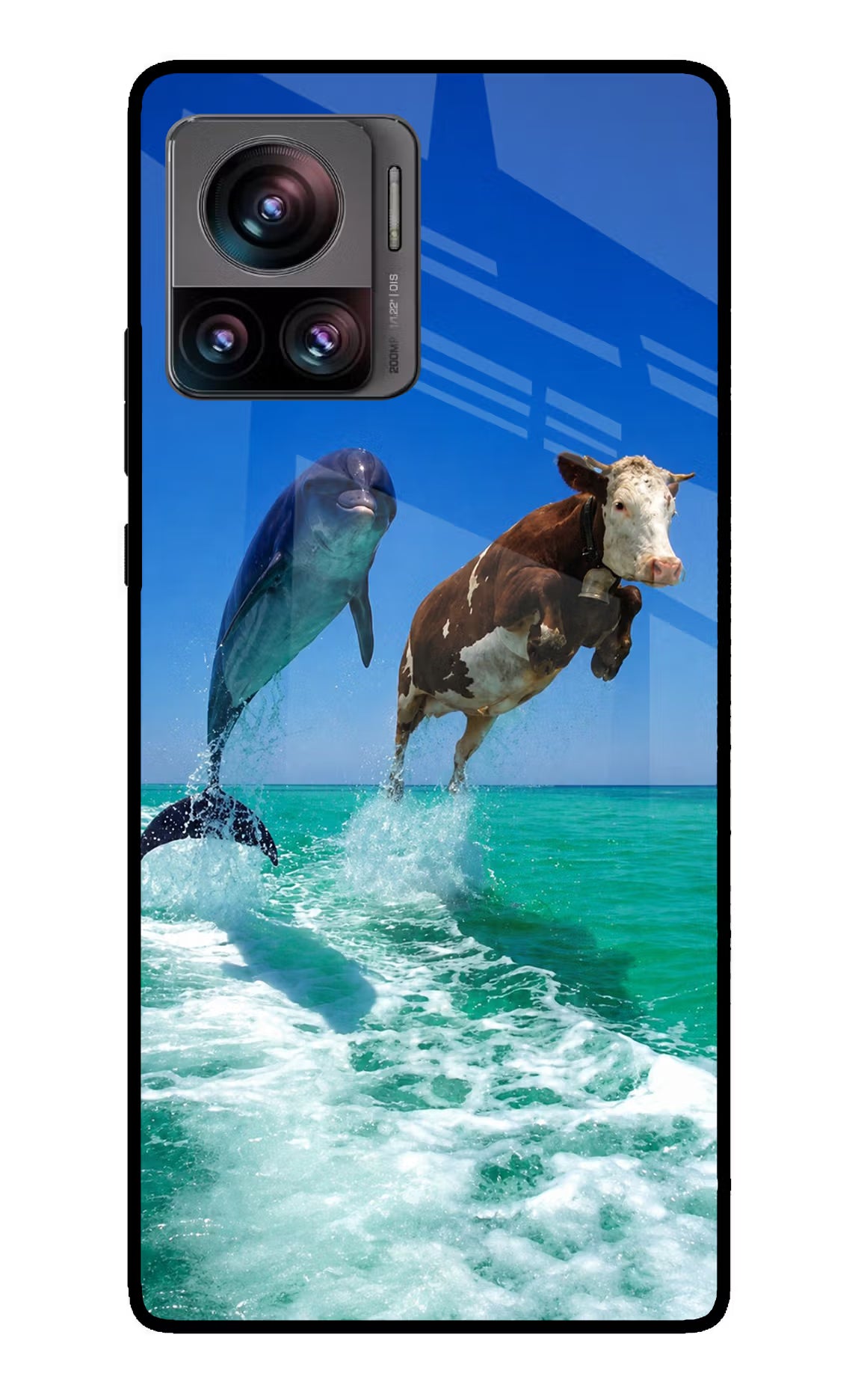 Dolphin vs Cow Moto Edge 30 Ultra Glass Case