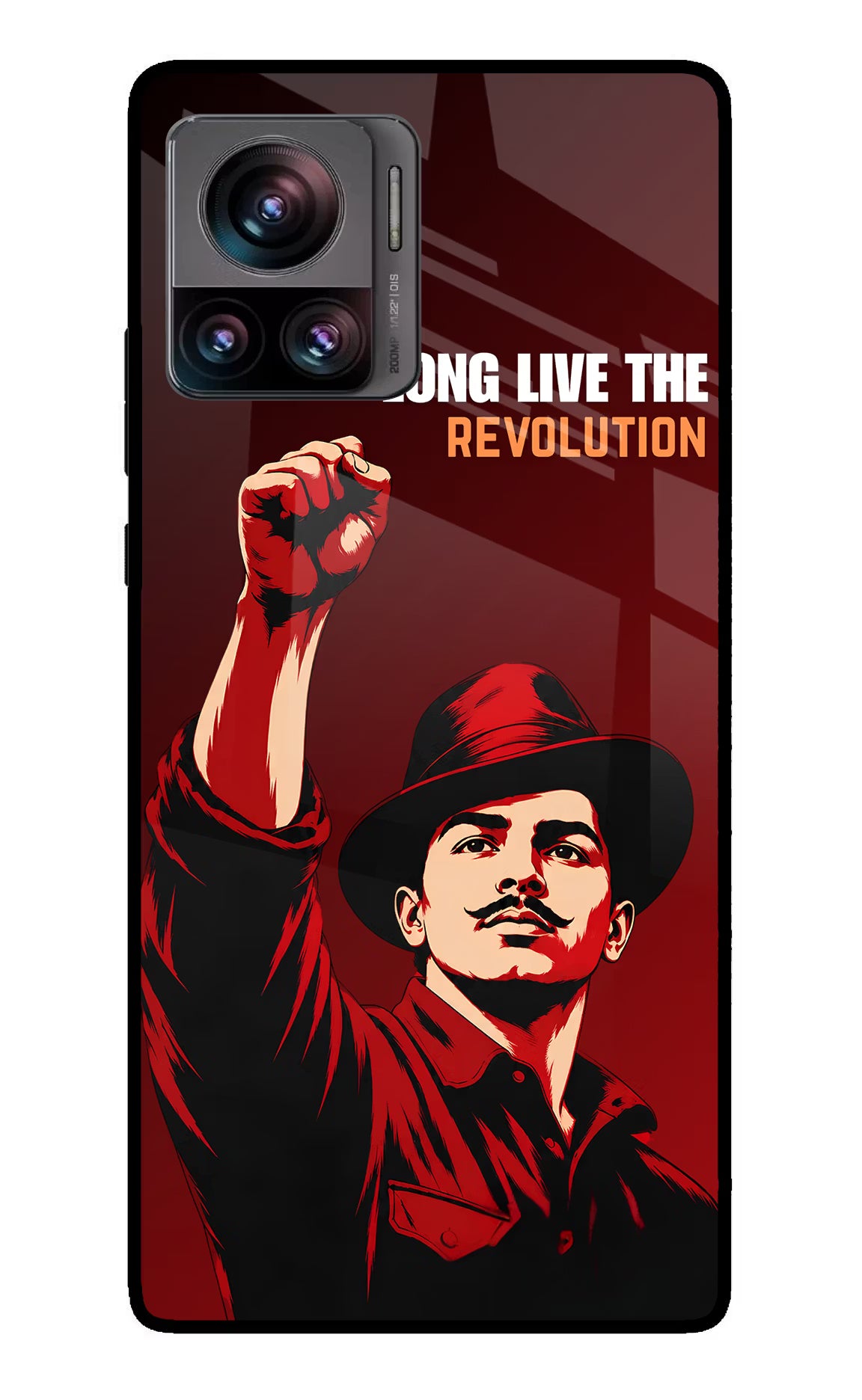 Bhagat Singh Revolution Moto Edge 30 Ultra Glass Case