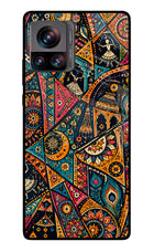 Folk Print Moto Edge 30 Ultra Glass Case