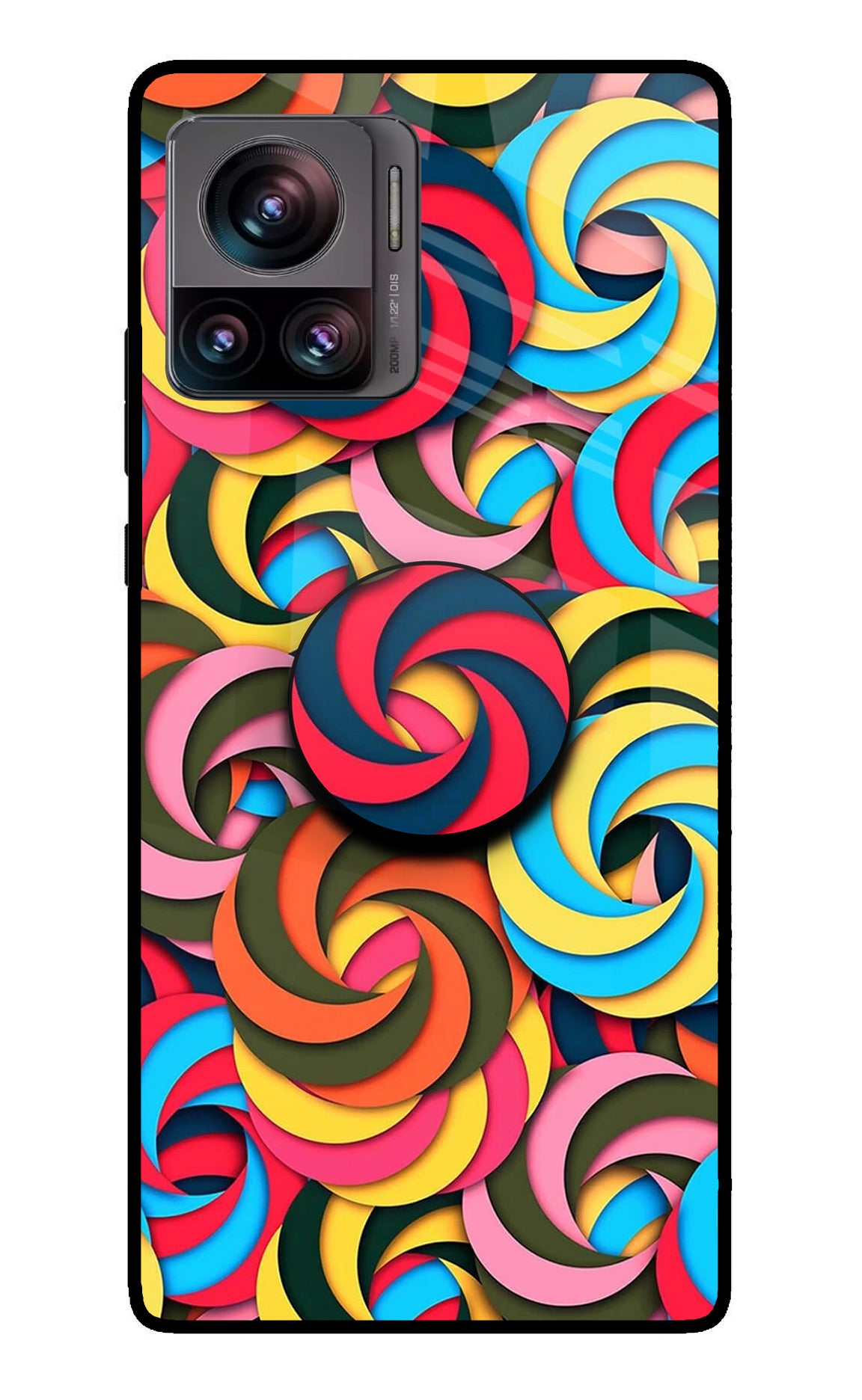 Spiral Pattern Moto Edge 30 Ultra Pop Case