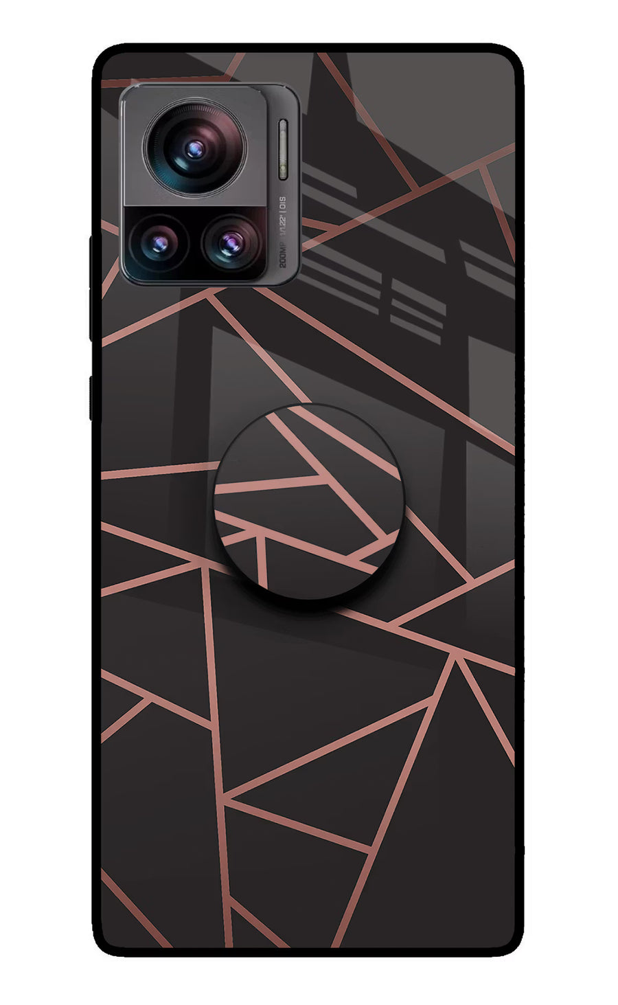 Geometric Pattern Moto Edge 30 Ultra Pop Case, Glass case
