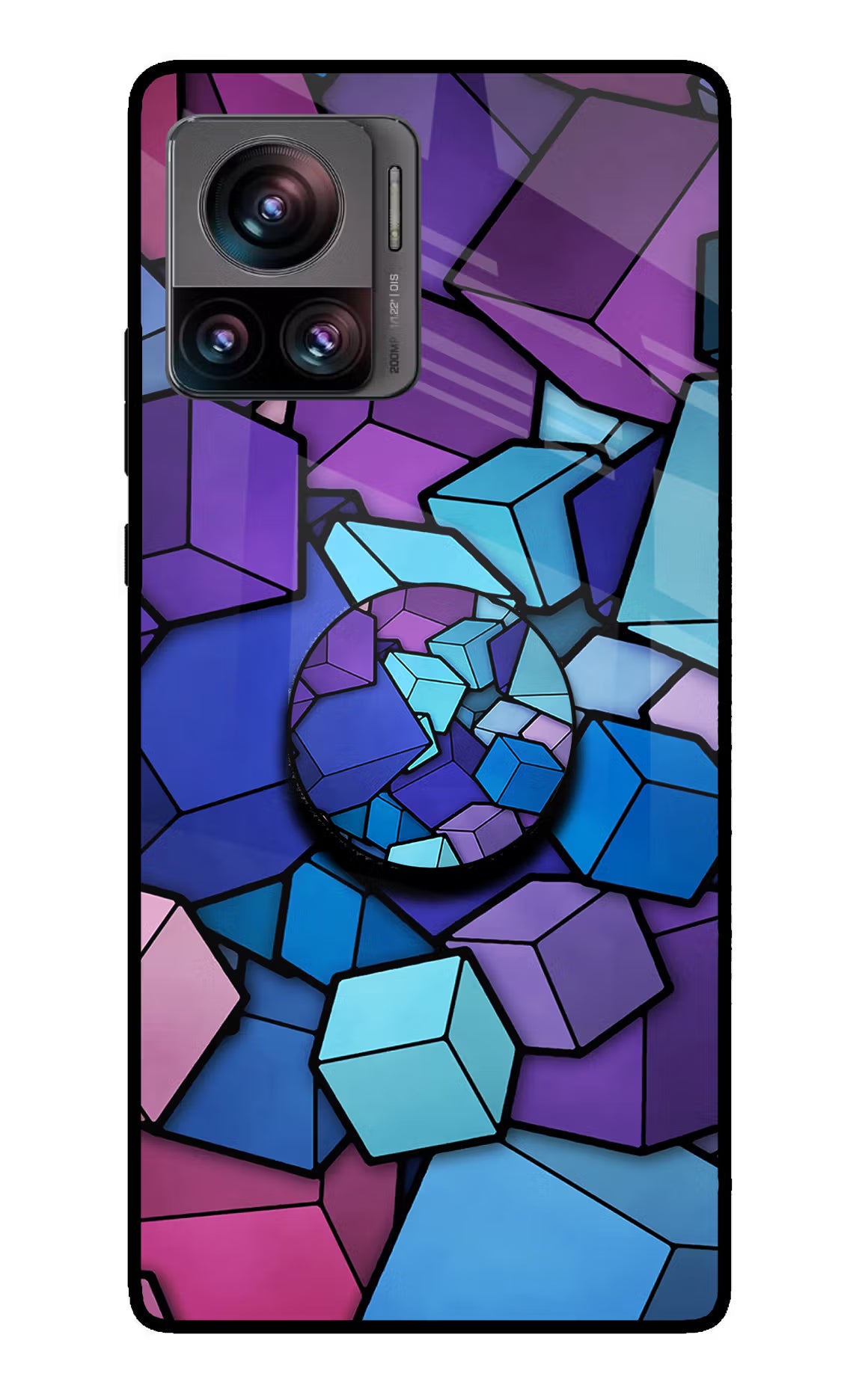 Cubic Abstract Moto Edge 30 Ultra Pop Case by Casekaro