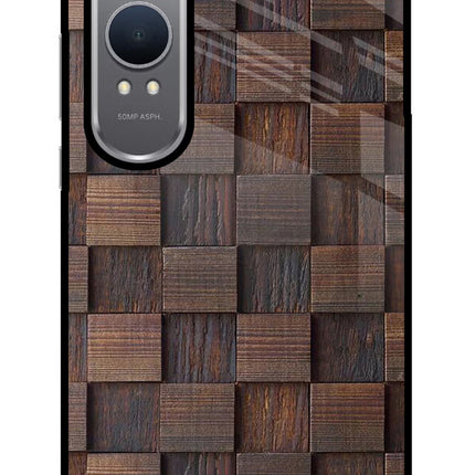 Wooden Cube Design OnePlus Nord CE4 Lite Glass Case