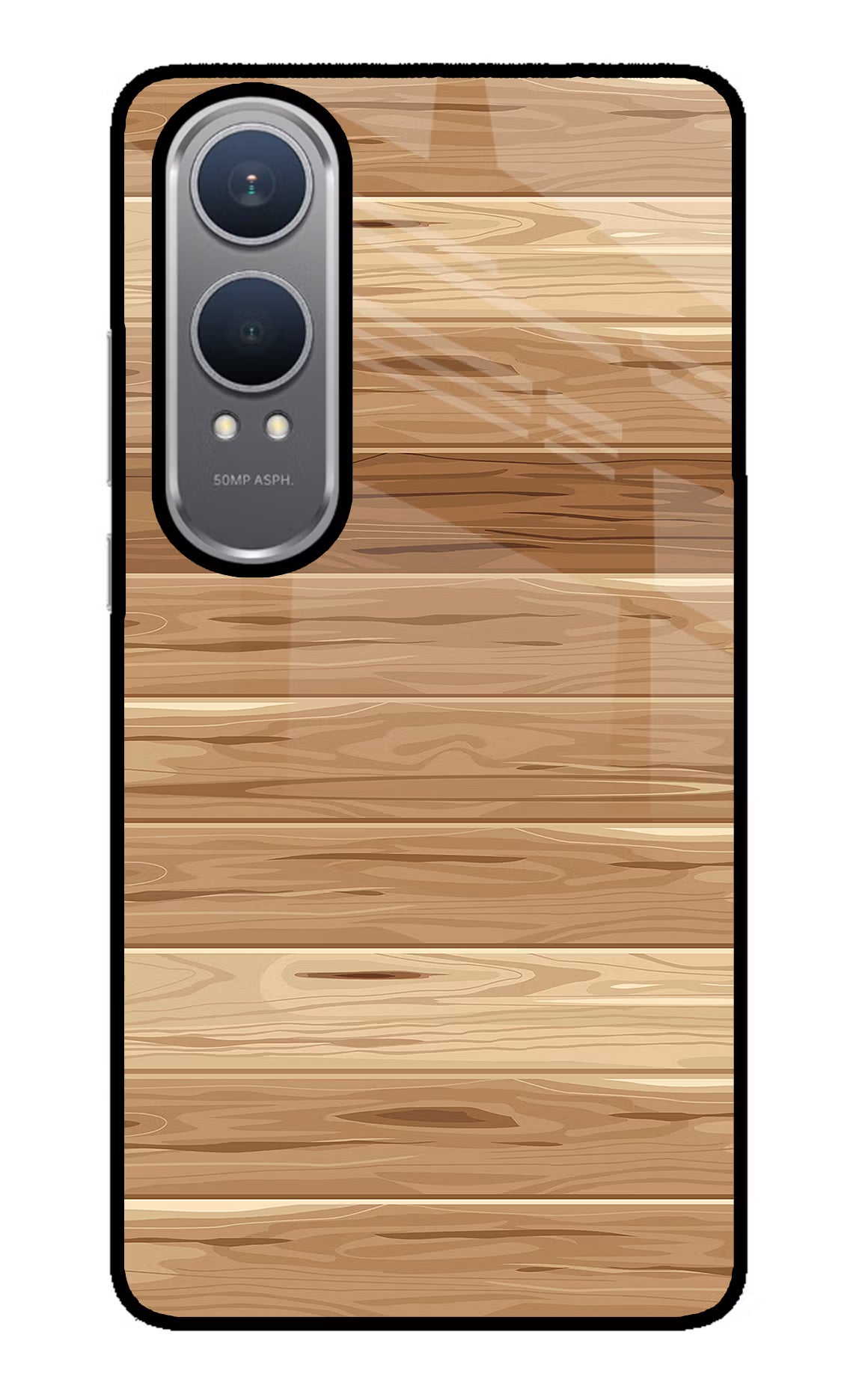 Wooden Vector OnePlus Nord CE4 Lite Glass Case Back Cover by Casekaro