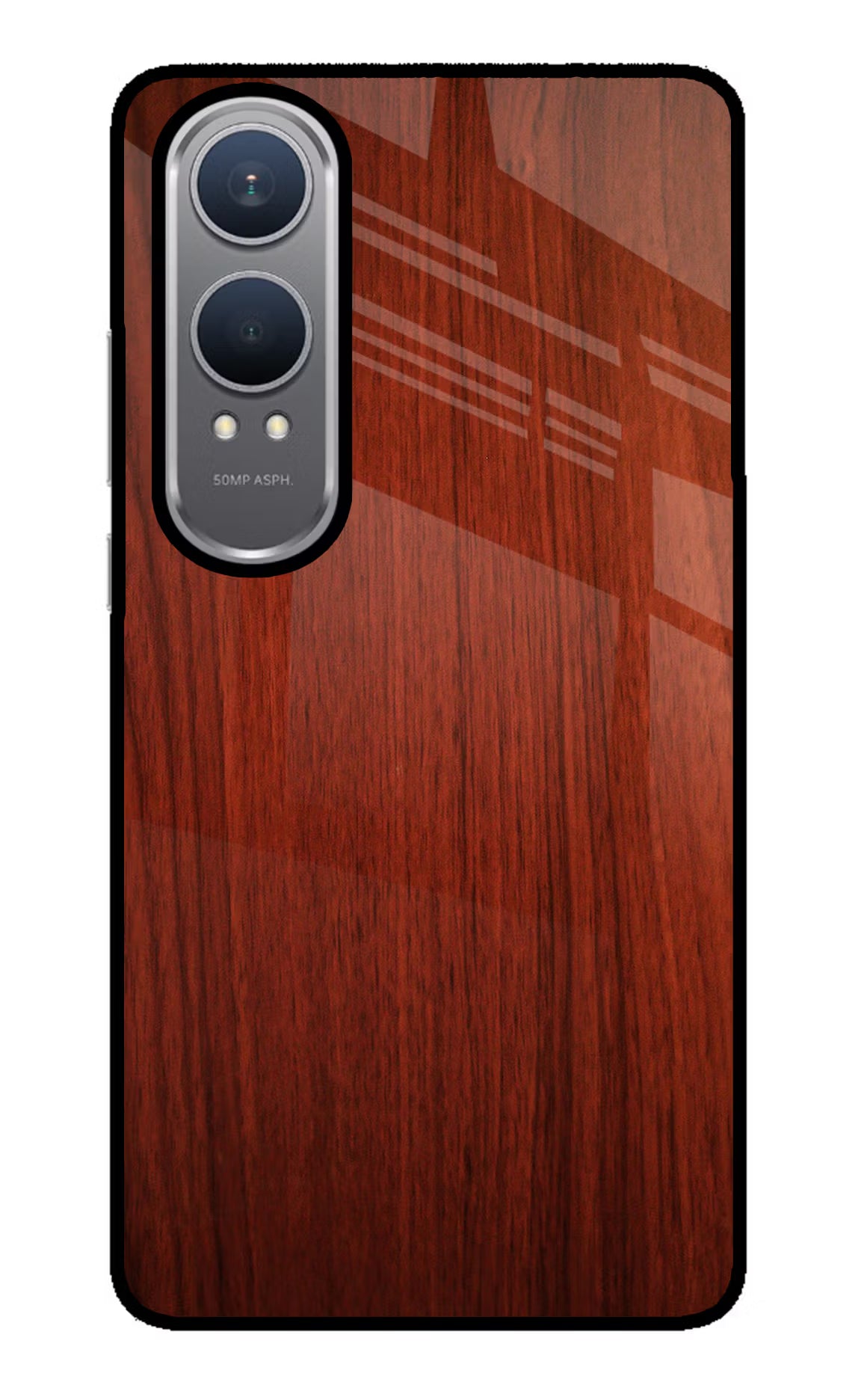 Wooden Plain Pattern OnePlus Nord CE4 Lite Glass Case Back Cover by Casekaro