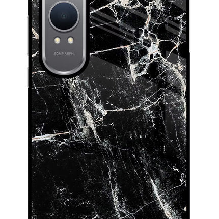 Black Marble Texture OnePlus Nord CE4 Lite Glass Case