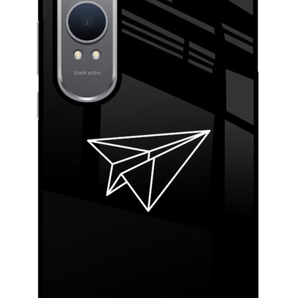 Paper Plane White OnePlus Nord CE4 Lite Glass Case