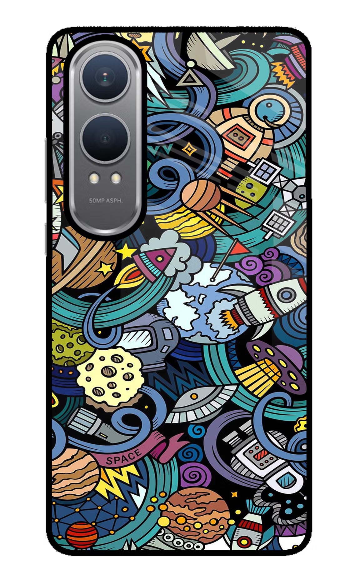 Space Abstract OnePlus Nord CE4 Lite Glass Case Back Cover by Casekaro