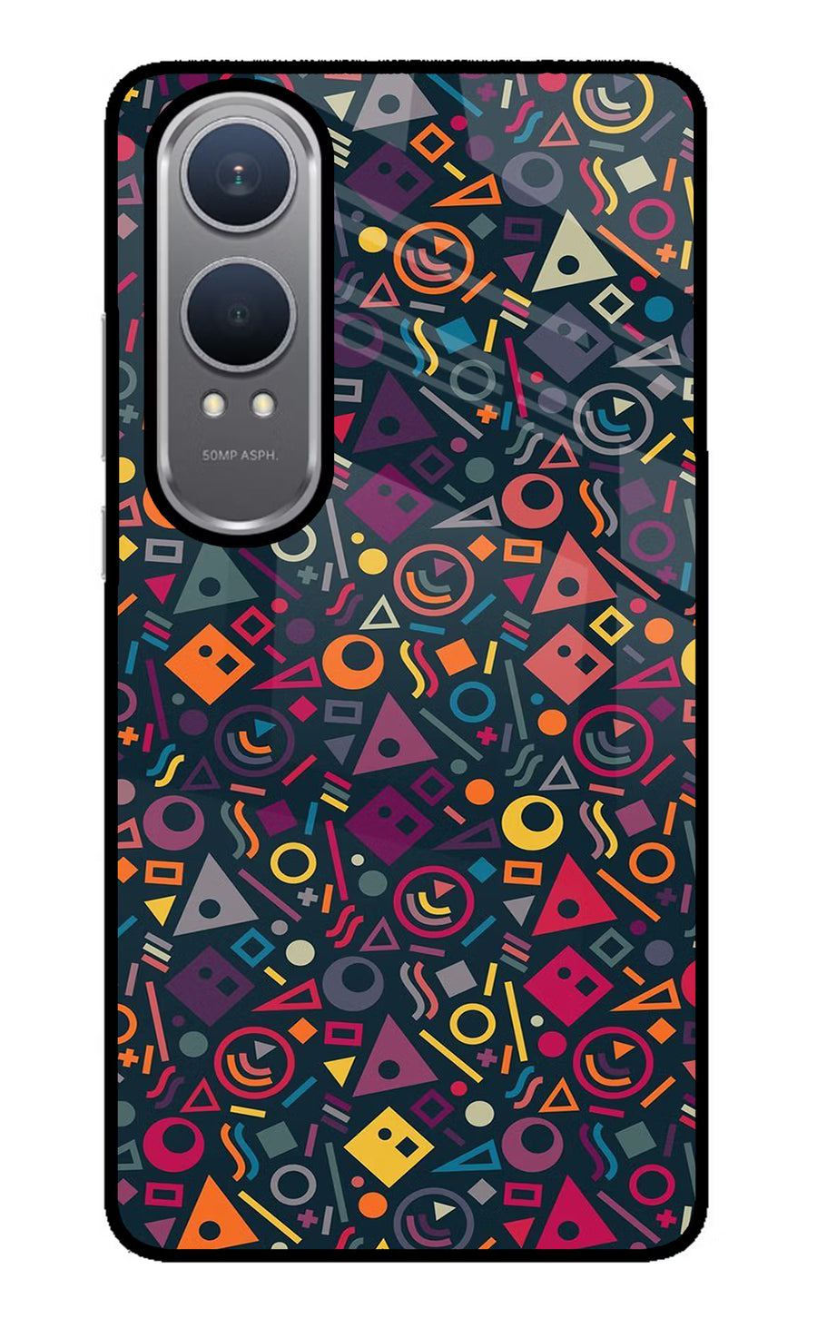 Geometric Abstract OnePlus Nord CE4 Lite Back Cover, Glass case