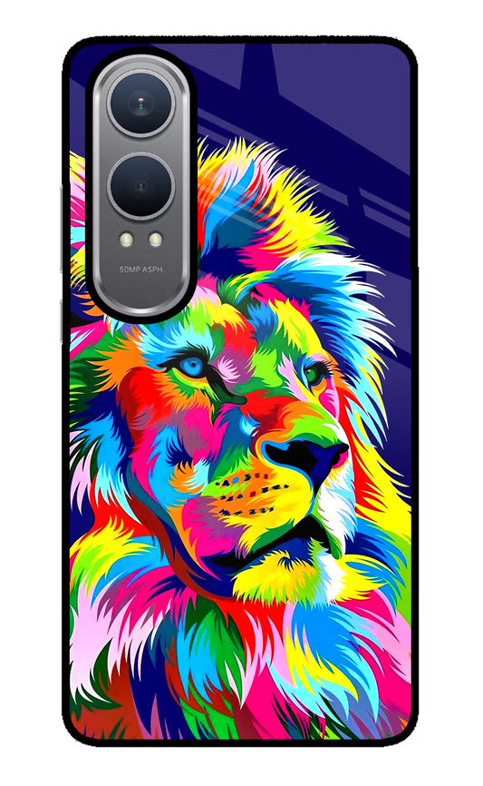Vector Art Lion OnePlus Nord CE4 Lite Glass Case