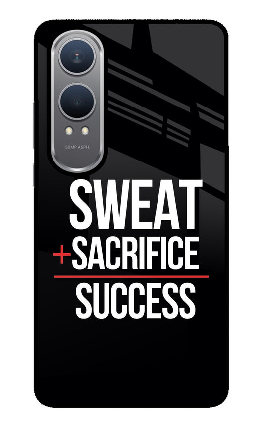 Sweat Sacrifice Success OnePlus Nord CE4 Lite Glass Case