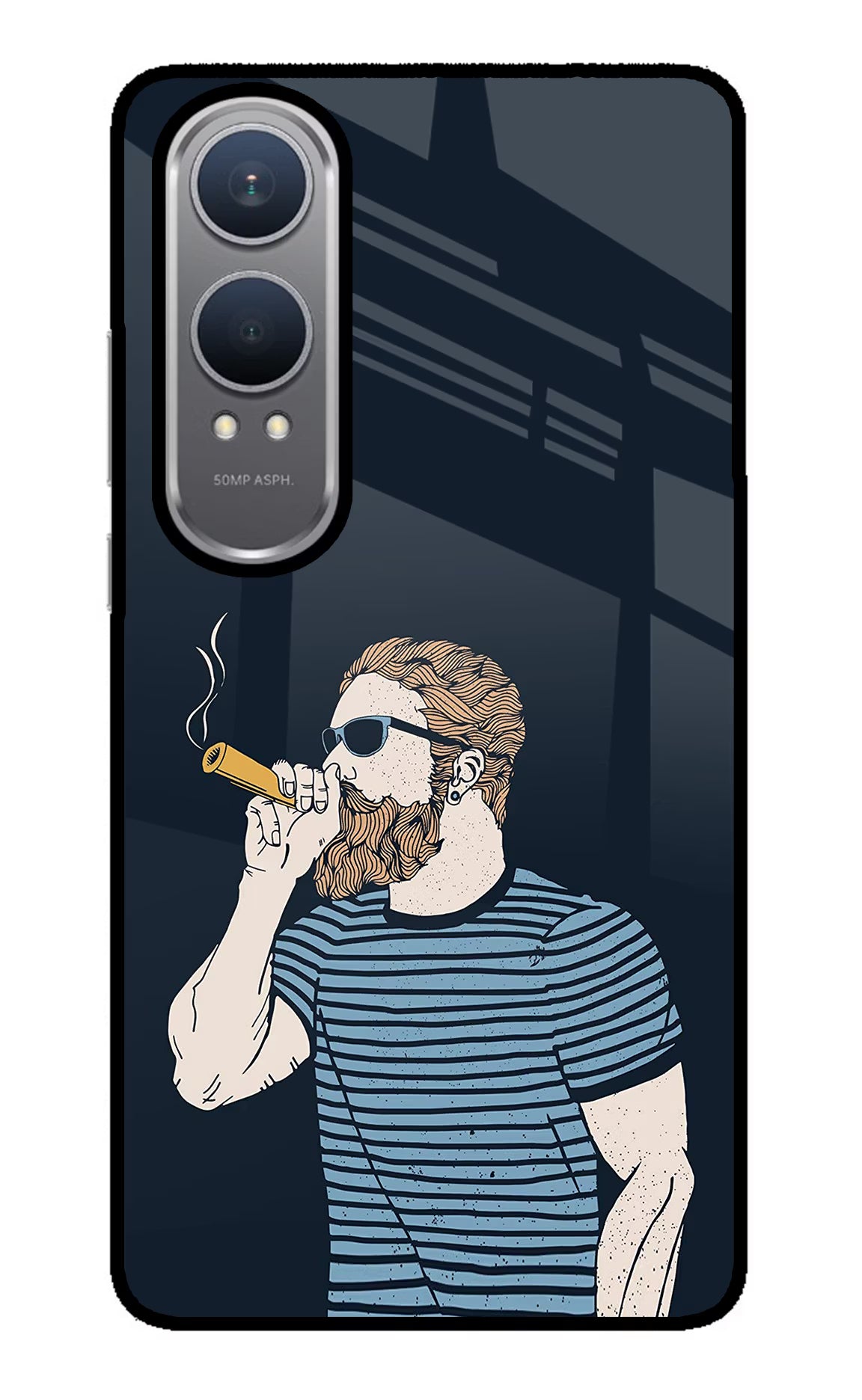 Smoking OnePlus Nord CE4 Lite Glass Case Back Cover by Casekaro