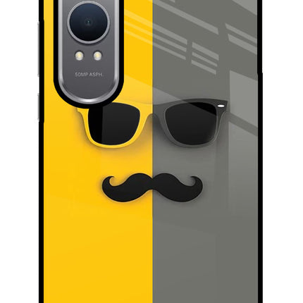 Sunglasses with Mustache OnePlus Nord CE4 Lite Glass Case