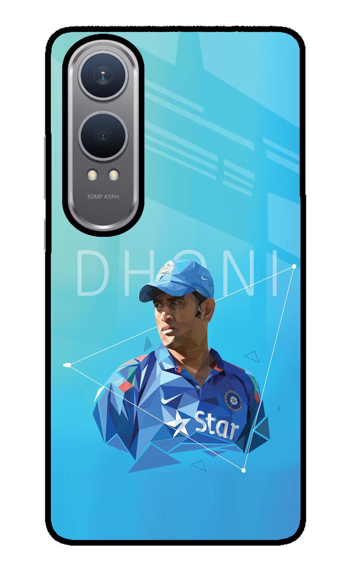 Dhoni Artwork OnePlus Nord CE4 Lite Glass Case Back Cover by Casekaro