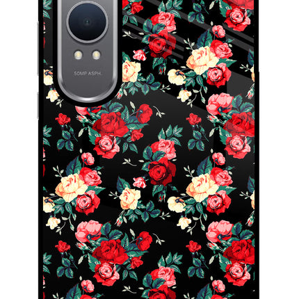 Rose Pattern OnePlus Nord CE4 Lite Glass Case