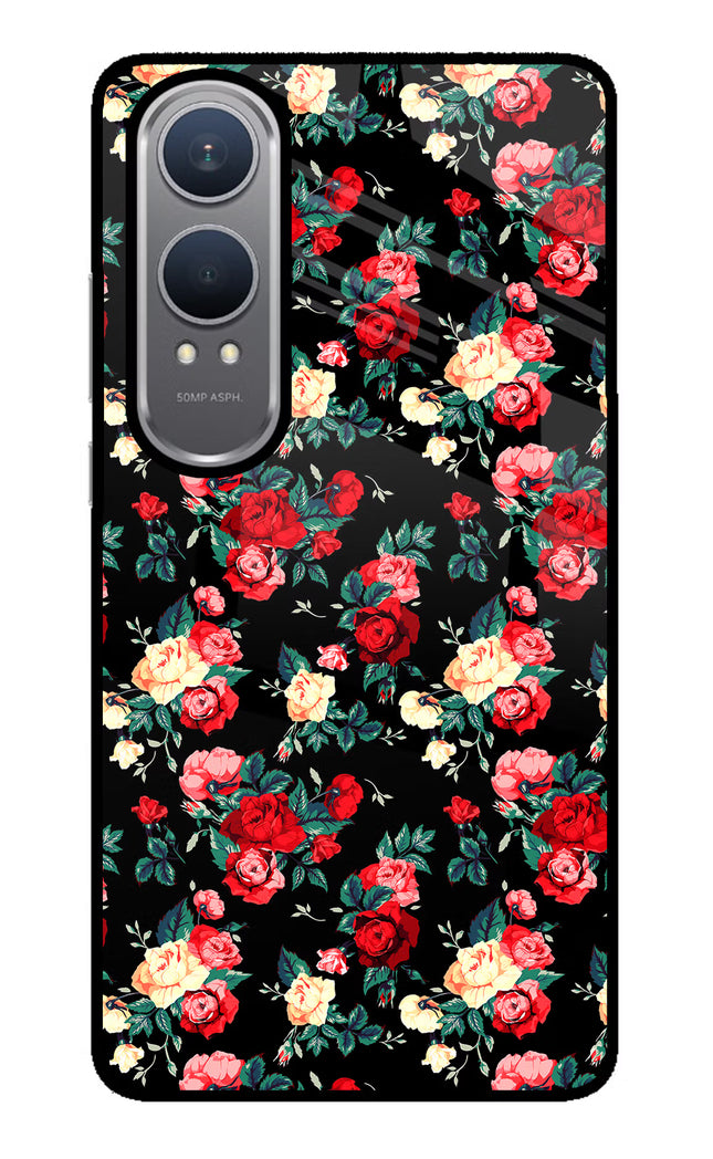 Rose Pattern OnePlus Nord CE4 Lite Glass Case