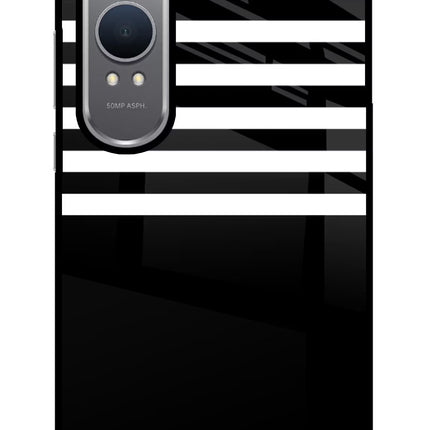 Black and White Print OnePlus Nord CE4 Lite Glass Case