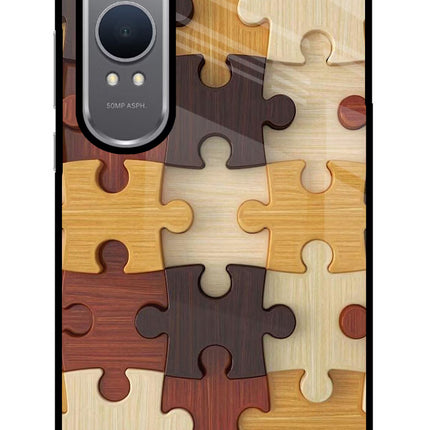 Wooden Puzzle OnePlus Nord CE4 Lite Glass Case