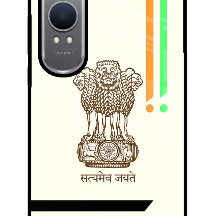 Satyamev Jayate Brown Logo OnePlus Nord CE4 Lite Glass Case