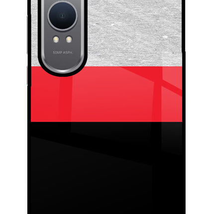Tri Color Pattern OnePlus Nord CE4 Lite Glass Case