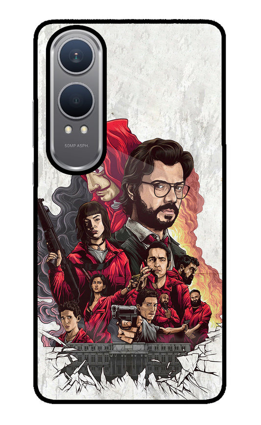 Money Heist Artwork OnePlus Nord CE4 Lite Glass Case