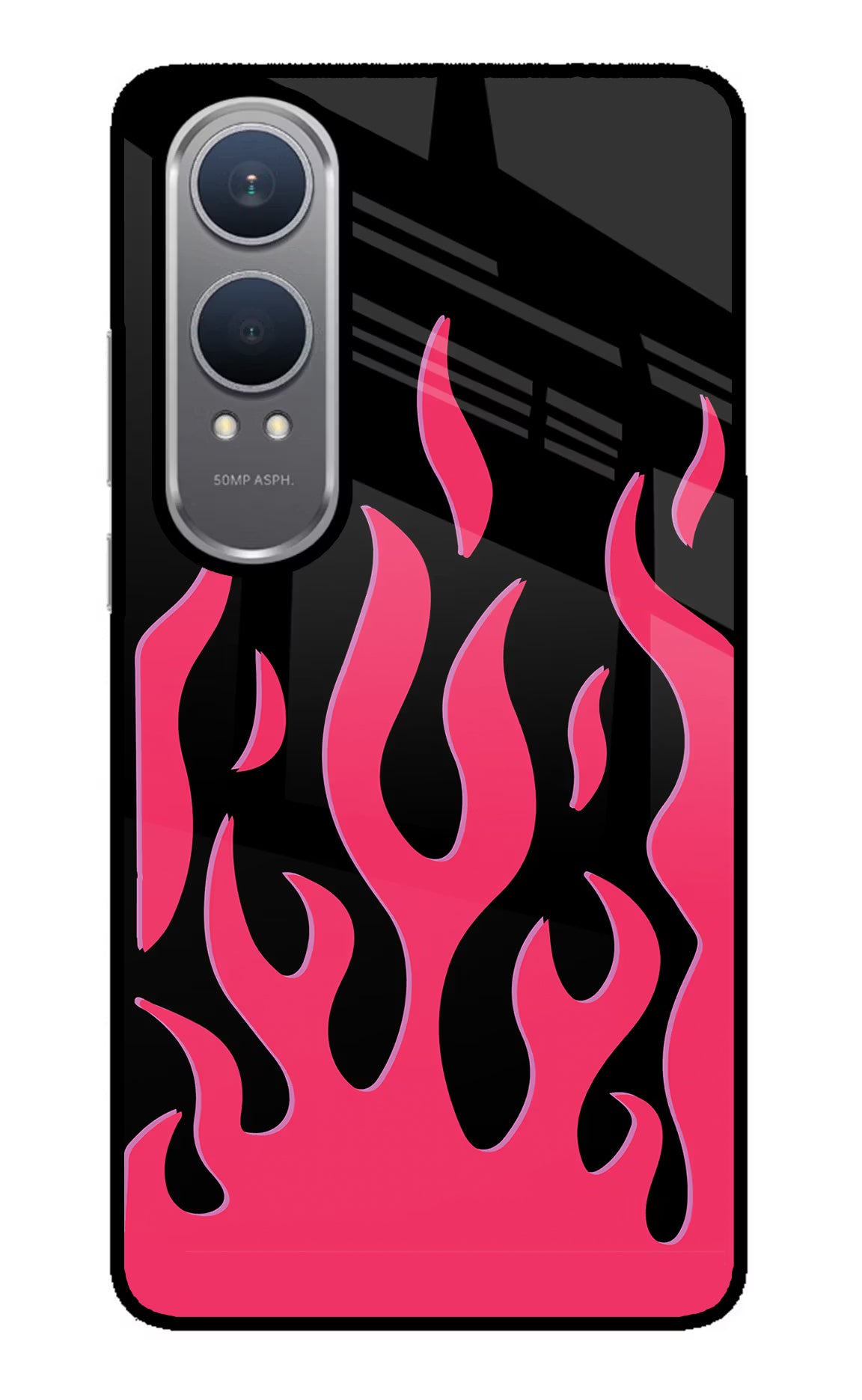 Fire Flames OnePlus Nord CE4 Lite Glass Case Back Cover by Casekaro