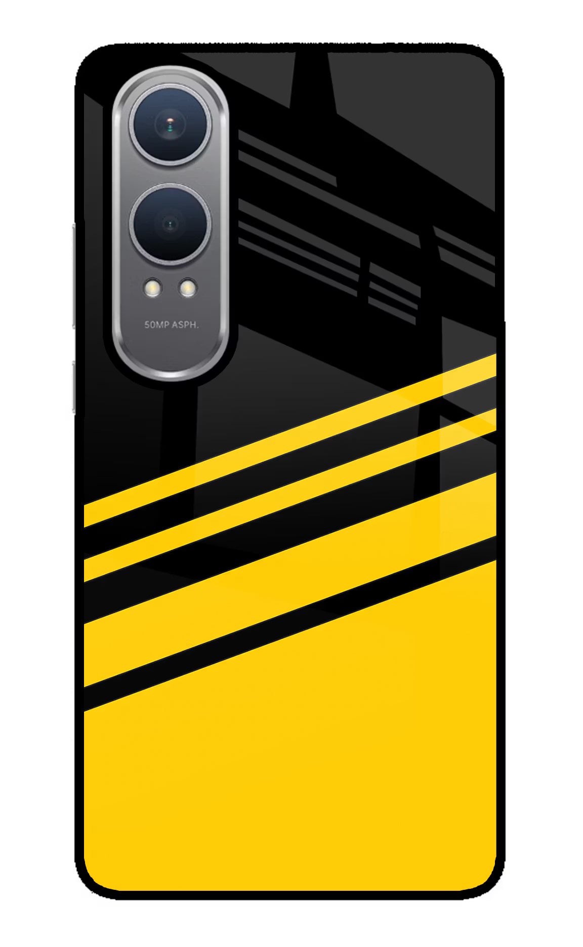 Yellow Shades OnePlus Nord CE4 Lite Glass Case Back Cover by Casekaro