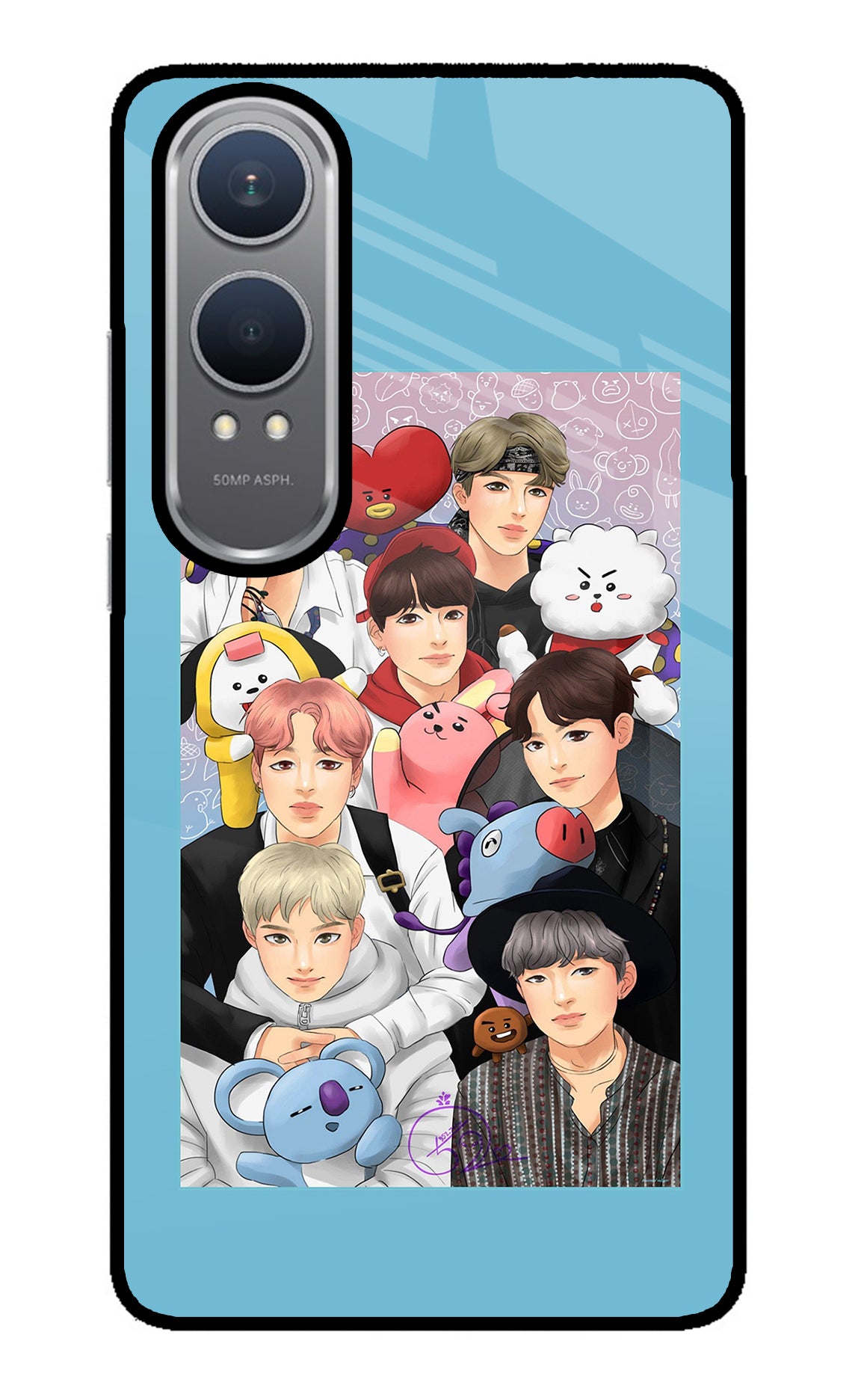 BTS with animals OnePlus Nord CE4 Lite Glass Case