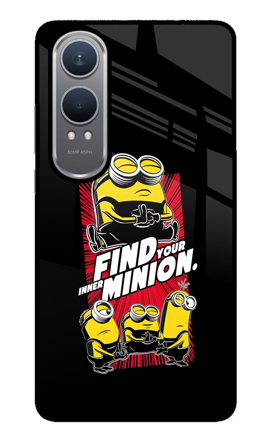 Find your inner Minion OnePlus Nord CE4 Lite Glass Case Back Cover by Casekaro