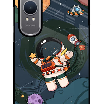 Cartoon Astronaut OnePlus Nord CE4 Lite Glass Case