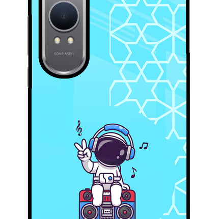 Cute Astronaut Chilling OnePlus Nord CE4 Lite Glass Case