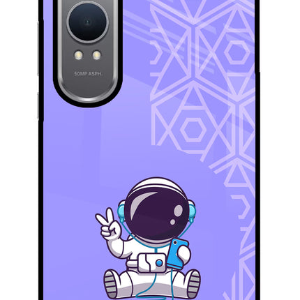 Cute Astronaut Chilling OnePlus Nord CE4 Lite Glass Case