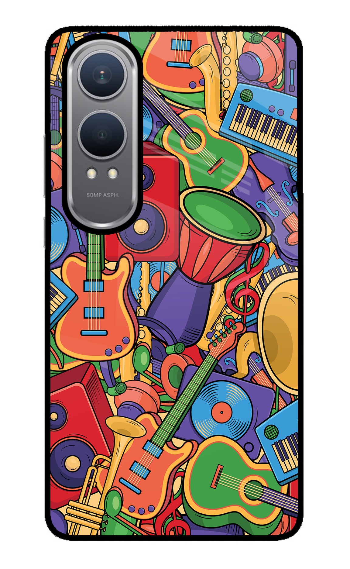 Music Instrument Doodle OnePlus Nord CE4 Lite Glass Case