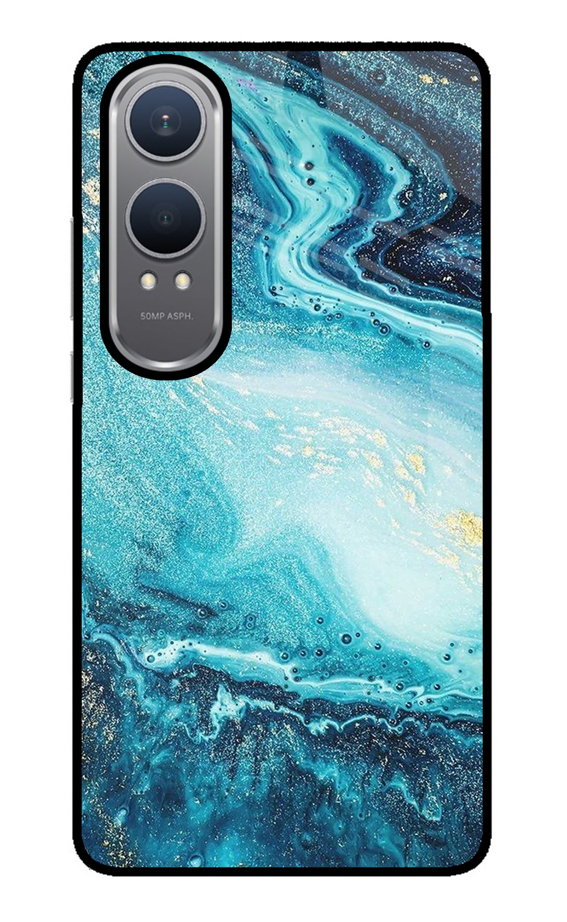 Blue Glitter Marble OnePlus Nord CE4 Lite Back Cover