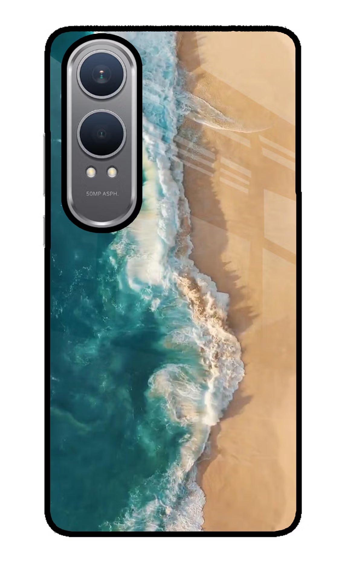Ocean Beach OnePlus Nord CE4 Lite Glass Case Back Cover by Casekaro