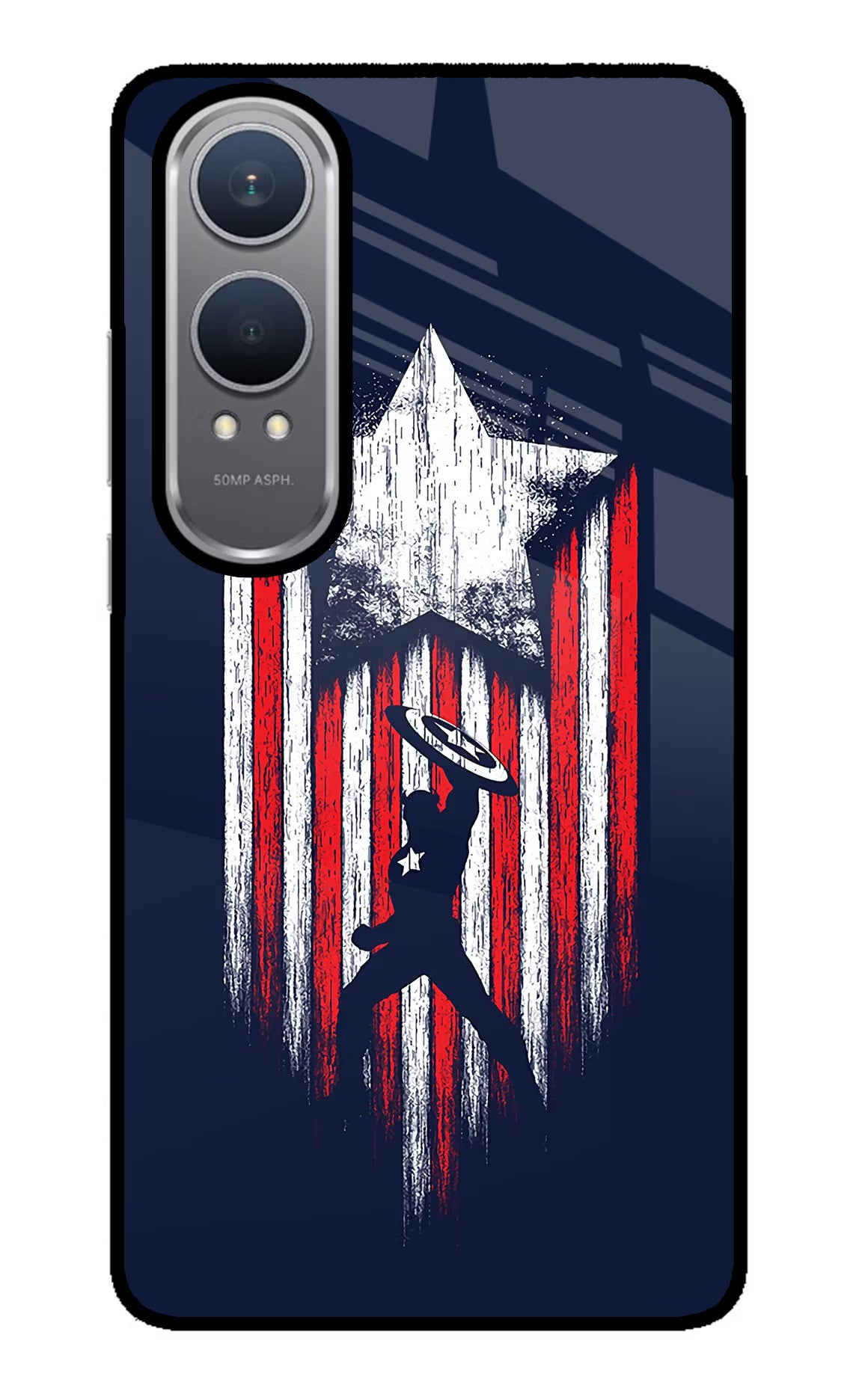 Captain America Marvel Art OnePlus Nord CE4 Lite Glass Case Back Cover by Casekaro